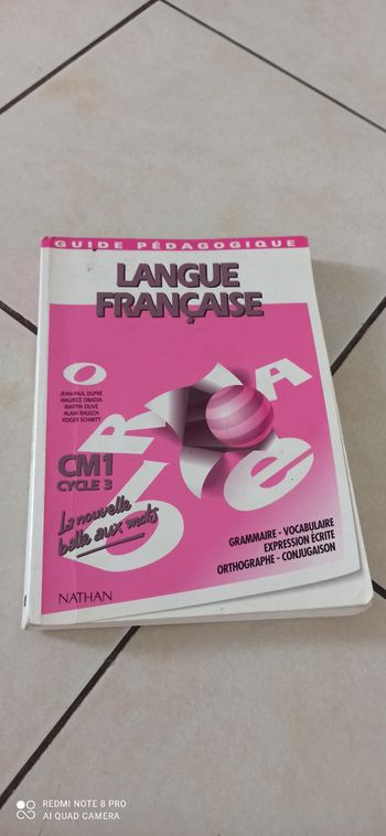 Guide pédagogique la balle aux mots cm1
