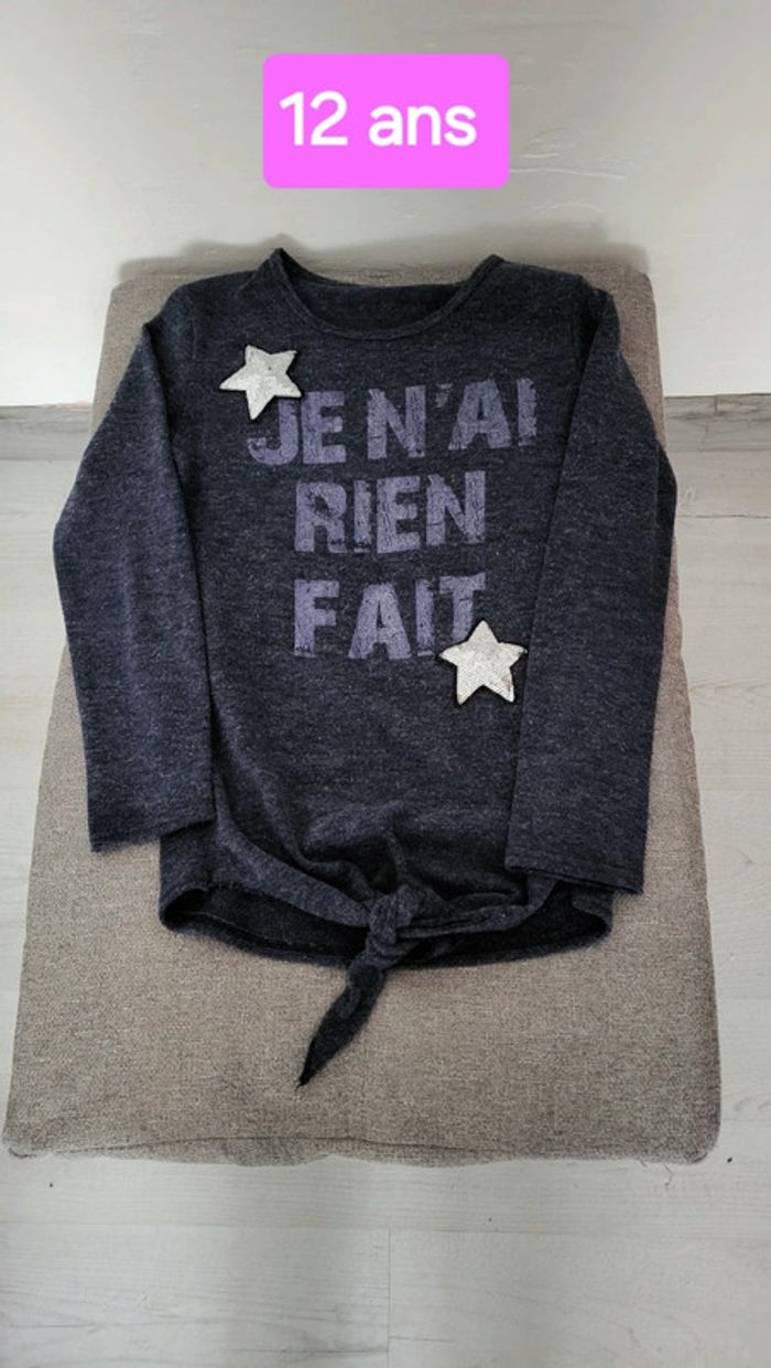🟣 12 ans Pull Je n'ai rien fait 🟣 - photo numéro 6