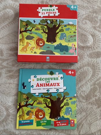 Puzzle et livres animaux