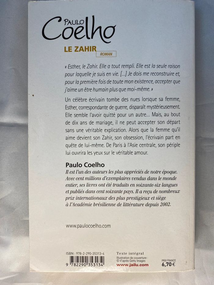 Le zahir, Paulo Coelho - photo numéro 2