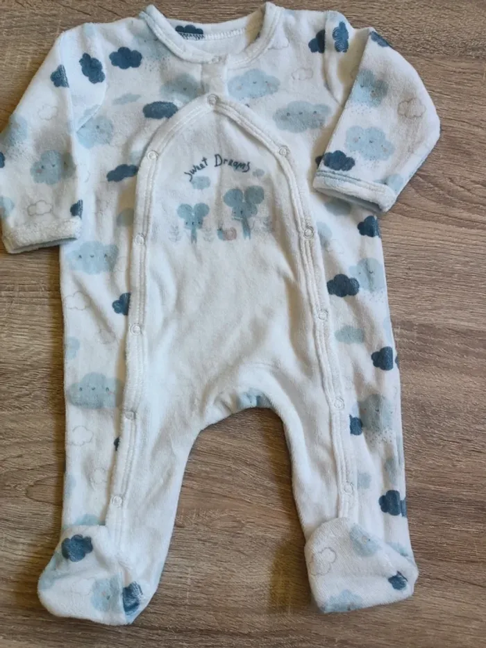 Lot de 2 pyjamas - 1 mois - Lahalle - photo numéro 2