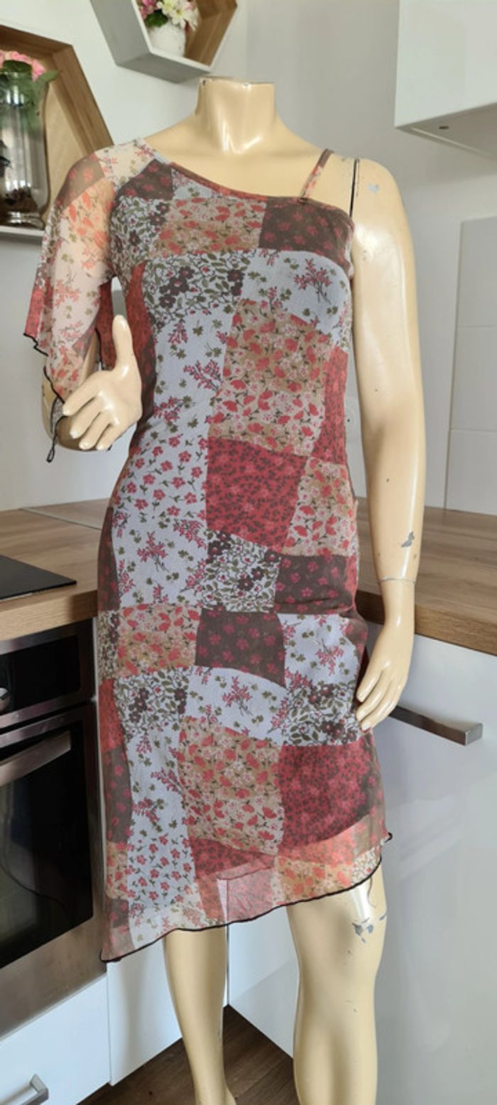 tres jolie robe d ete avec doublure taille 36 / 38 - photo numéro 2