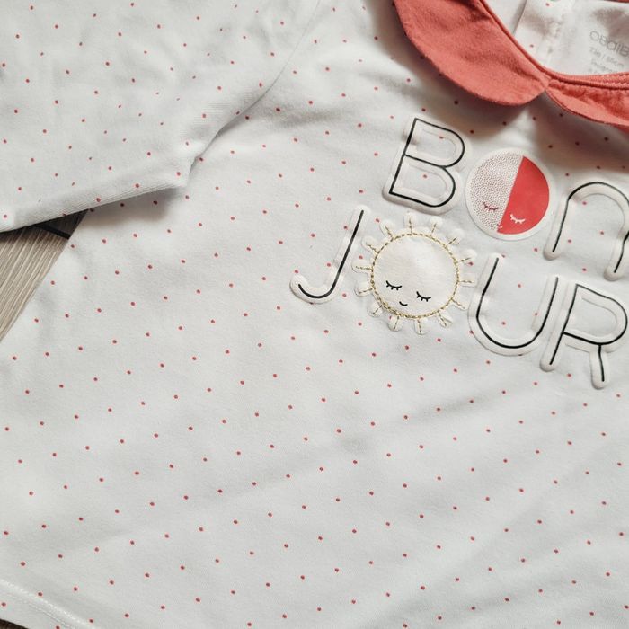 Maillot manche courte  blanc à pois. Fille 23 mois. Marque Obaibi - photo numéro 2