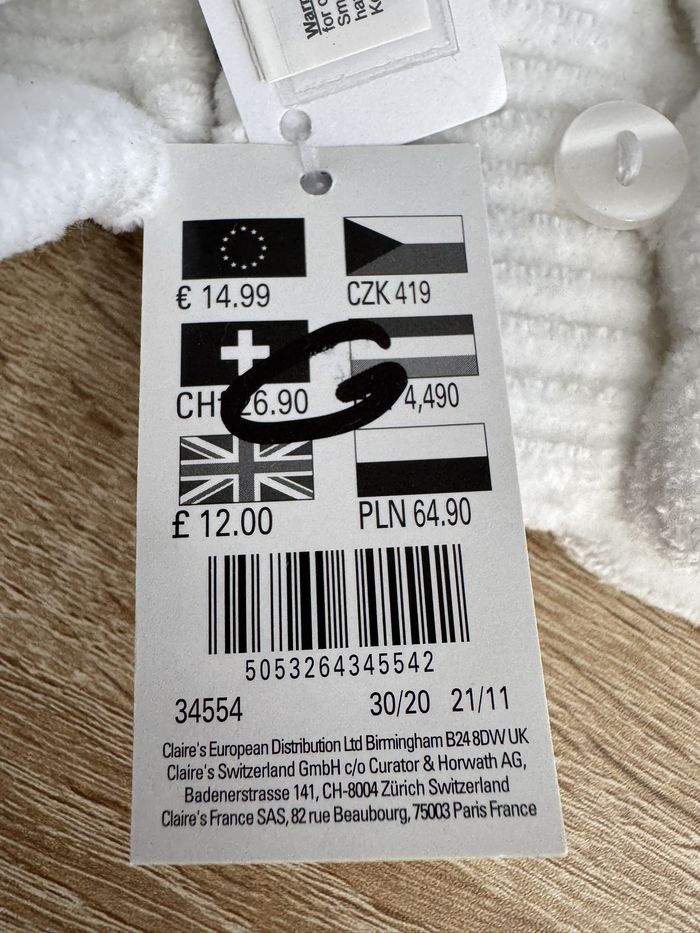 Gants mitaines blanc chat neufs Claire's - photo numéro 3