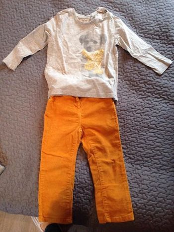 Tshirt Ikks + pantalon velours 23mois