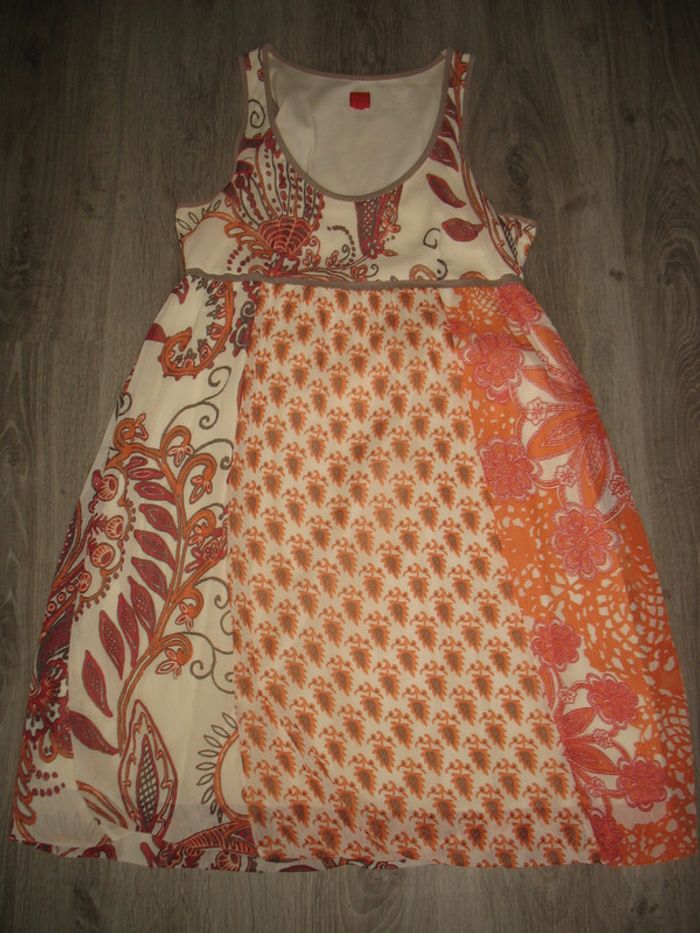 ROBE SM ÉCRUE A MOTIFS FLEURS "MISS CAPTAIN" - TAILLE 42 - n°17