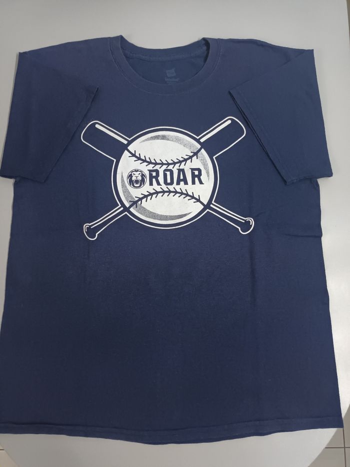 Tee-shirt vintage baseball ROAR couleur bleu taille M - photo numéro 2