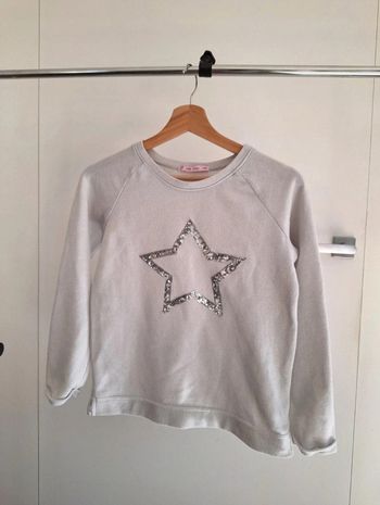 Pull gemo gris clair enfant fille 12 ans