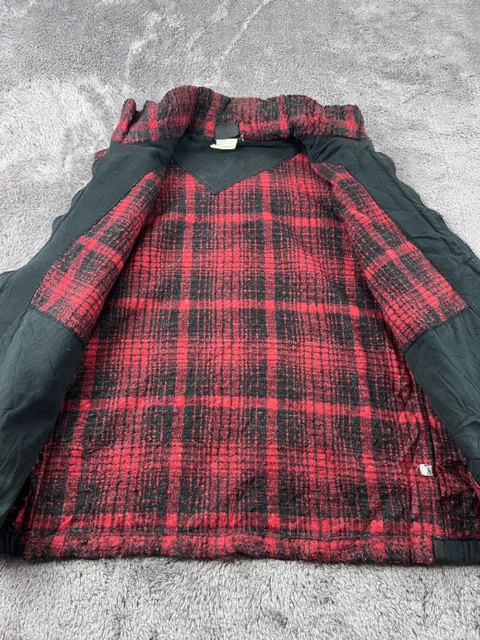 Ouray Gilet polaire vintage sans manches à carreaux rouge/noir – Taille S - photo numéro 8