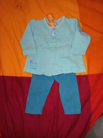 Ensemble coton fille 6 mois