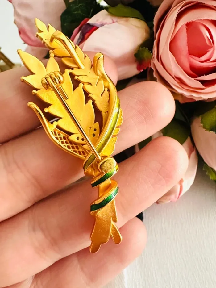 🌿Broche artisanale or vietnamien – élégance traditionnelle & éclat unique - photo numéro 5