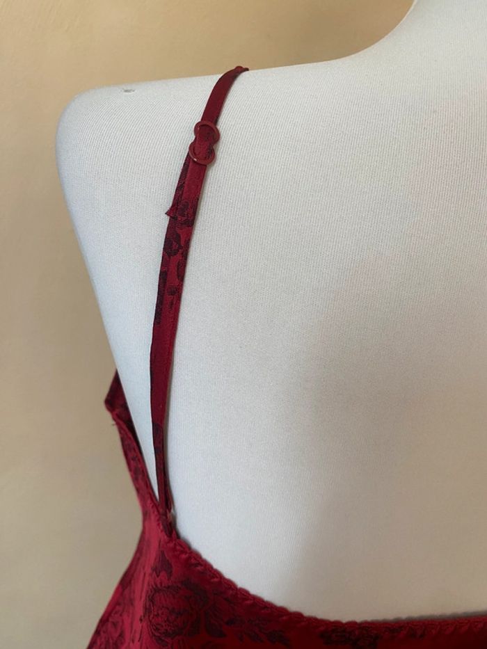 Caraco en satin rouge vintage Etam 40 - photo numéro 6