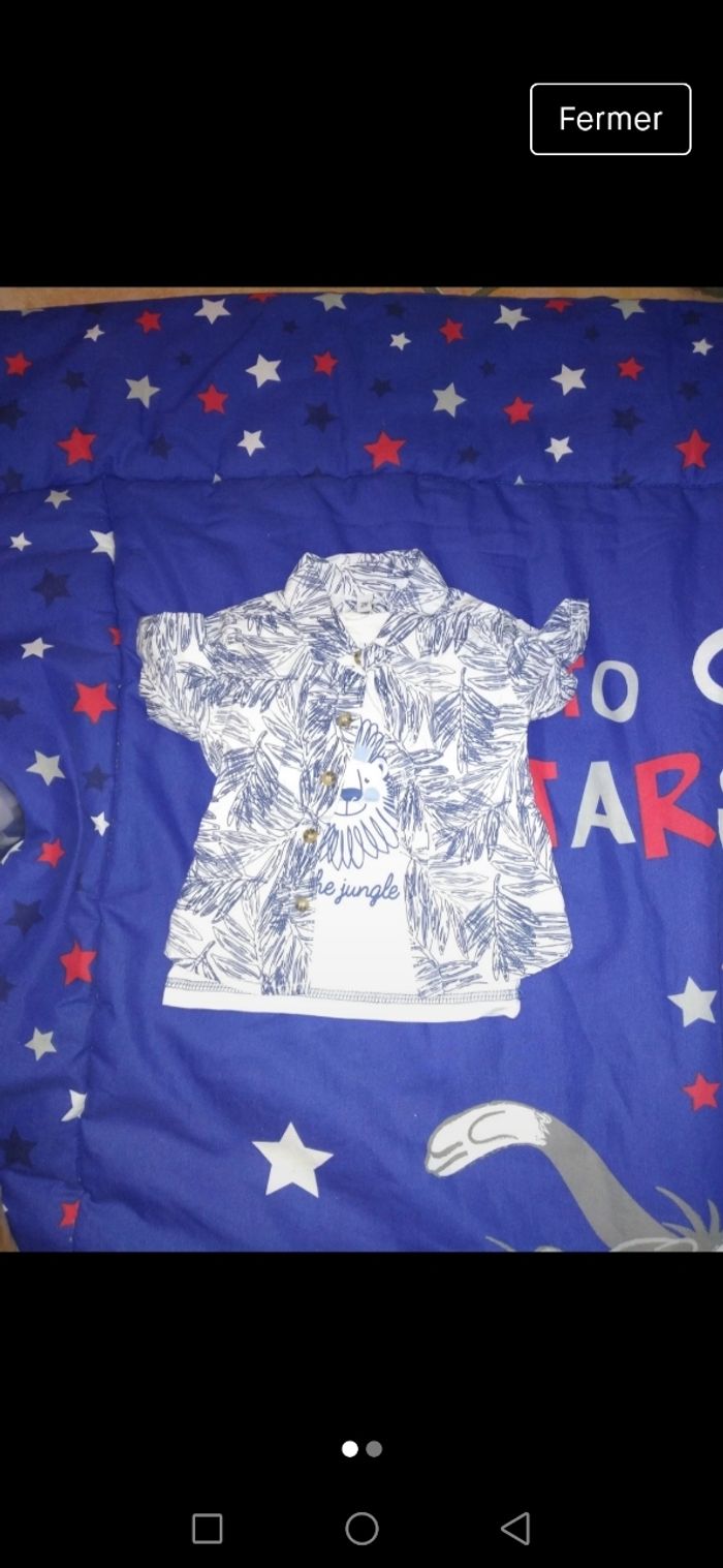 Ensemble t-shirt chemise