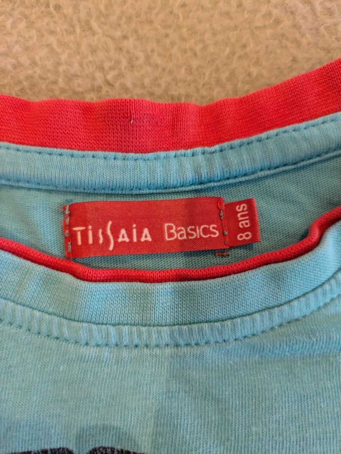 T-shirt bleu ciel 8 ans - photo numéro 2