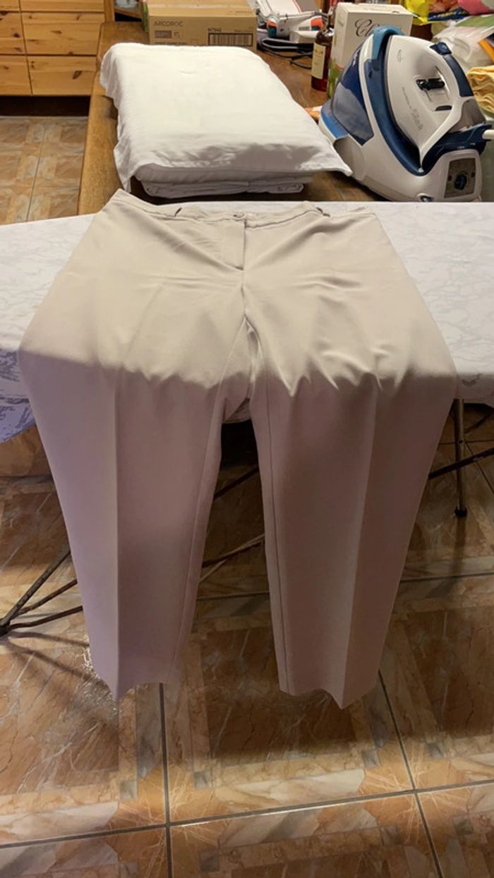Pantalon diane laury taille 46 beige - photo numéro 6