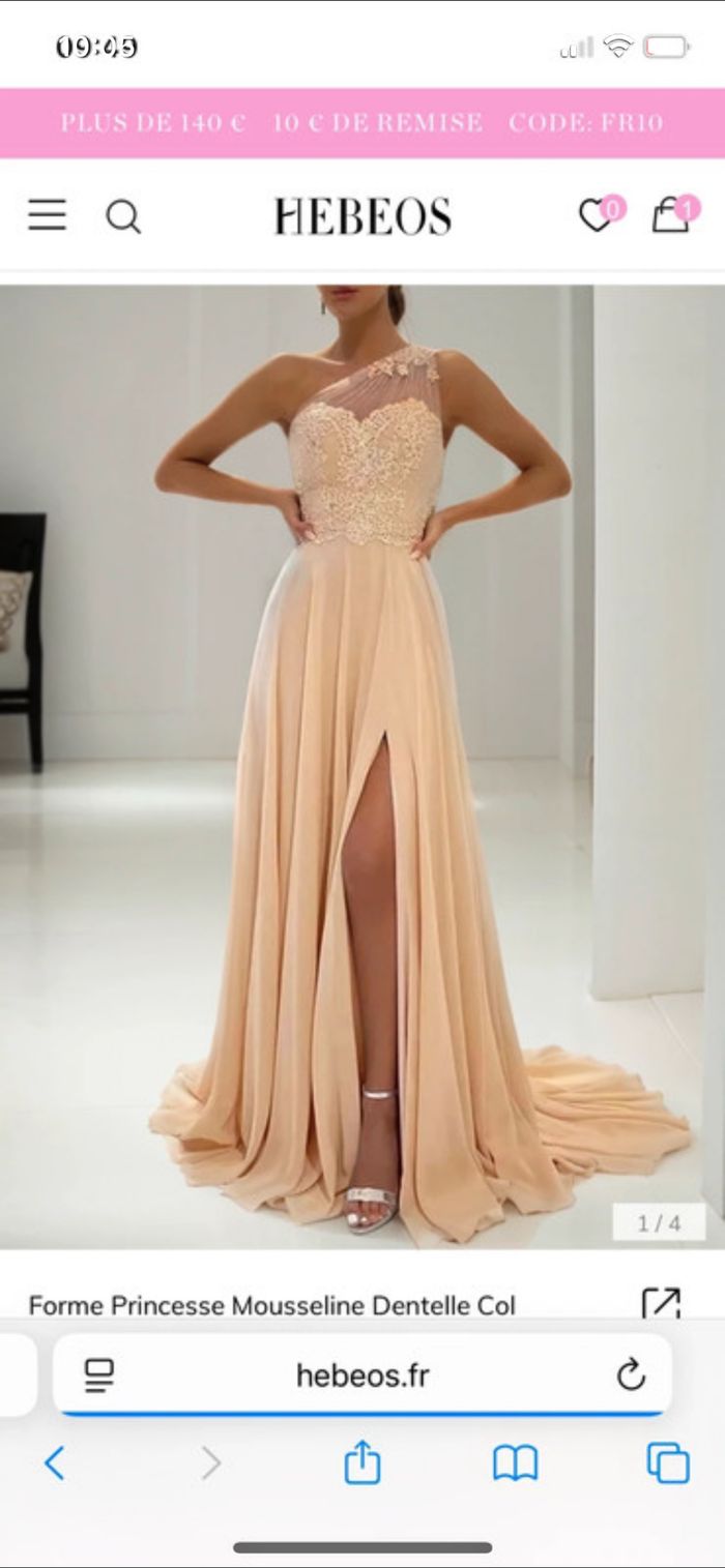 Robe couleur champagne