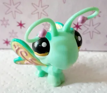 Figurine Littlest Pet Shop Papillon vert jaune et mauve