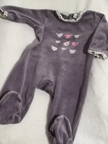 Pyjama velours - 6 Mois - Fille