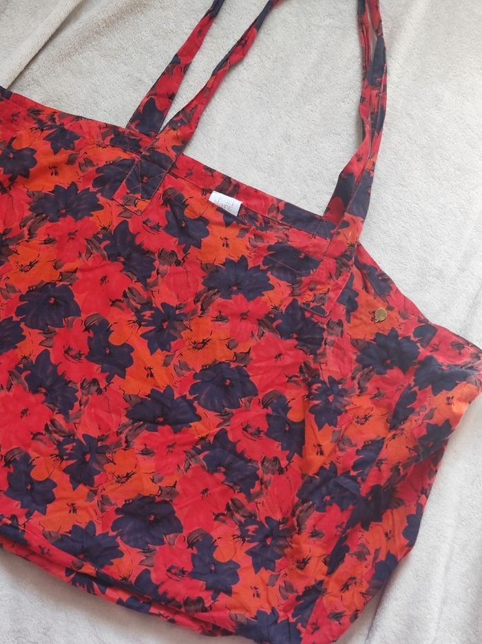 Grand sac en tissu fleuri - photo numéro 3