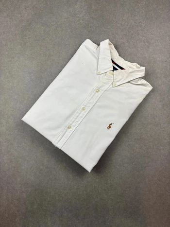 Chemise shirt Ralph Lauren blanc à logo coloré old money unis nouvelle génération taille XXL