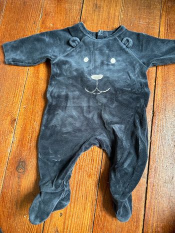 Pyjama Natalys bleu marine T 1 mois