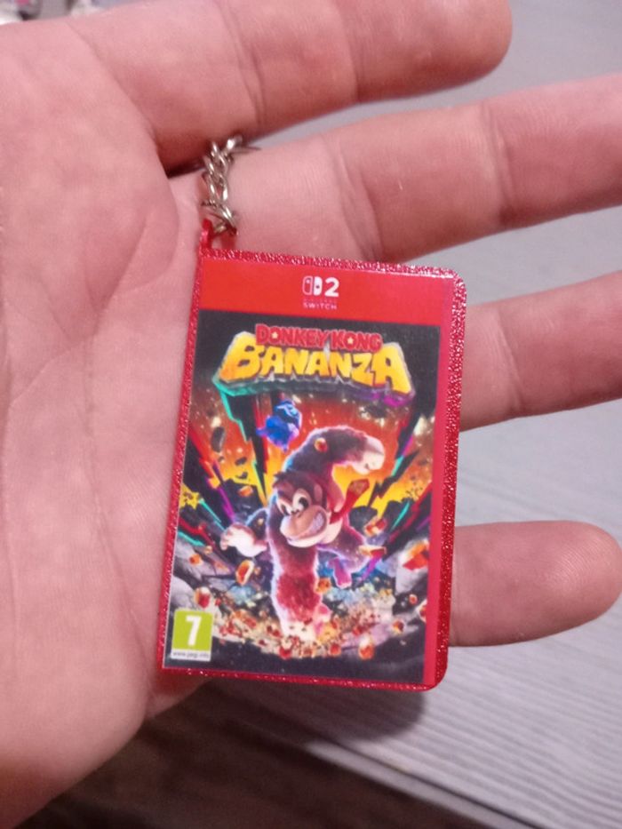 Porte clé pochette de jeu donkey kong bananza