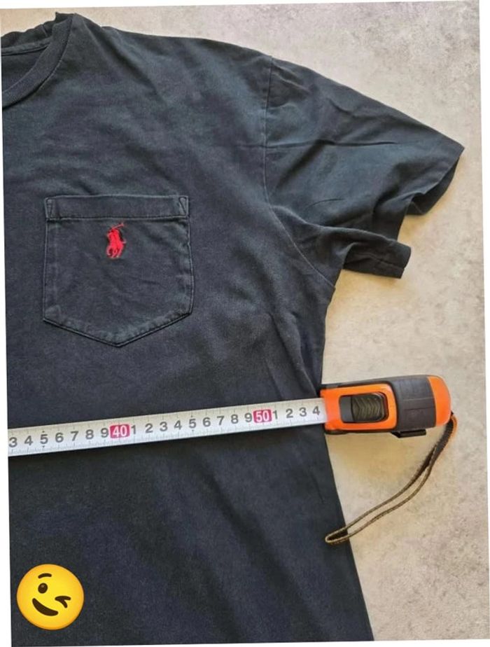 T-shirt Ralph Lauren M coupe col Rond noir Homme Men tee106 - photo numéro 6