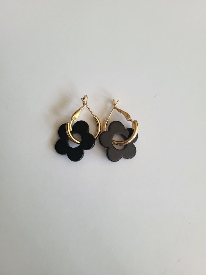 Boucles d'oreilles noires