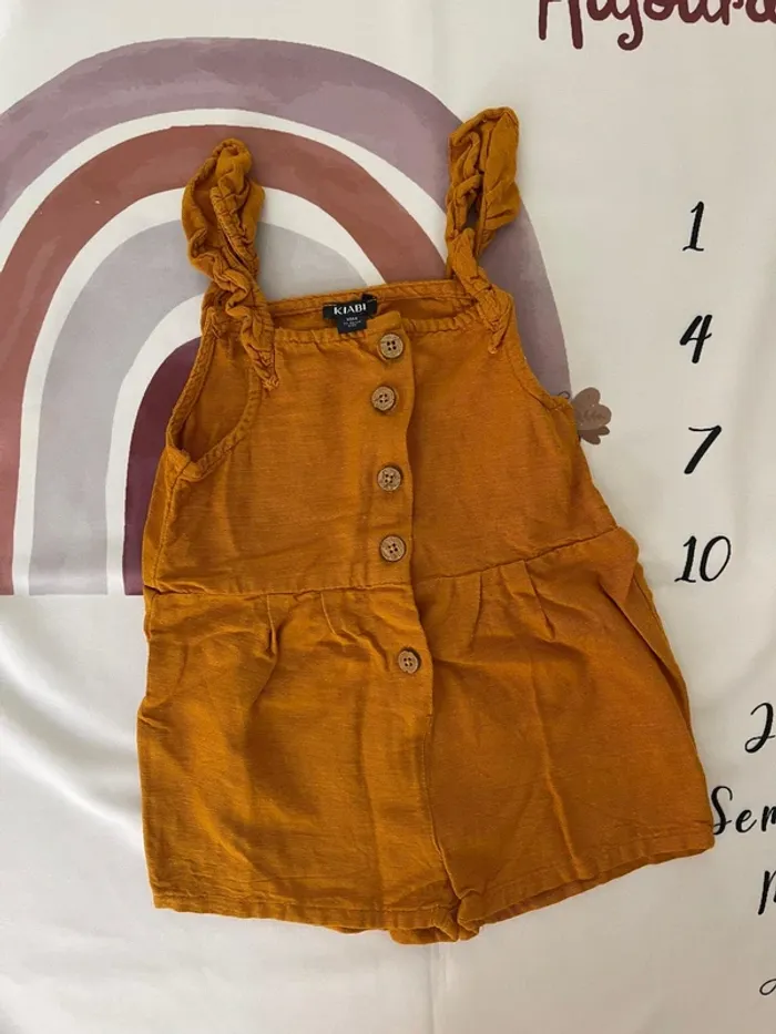 Salopette courte bébé fille – Kiabi – Taille 18 mois / 82 cm🌼👶