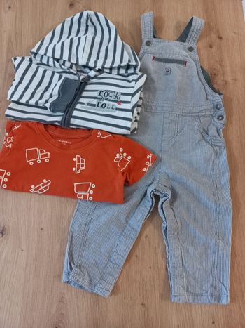 Salopette & t-shirts gilet