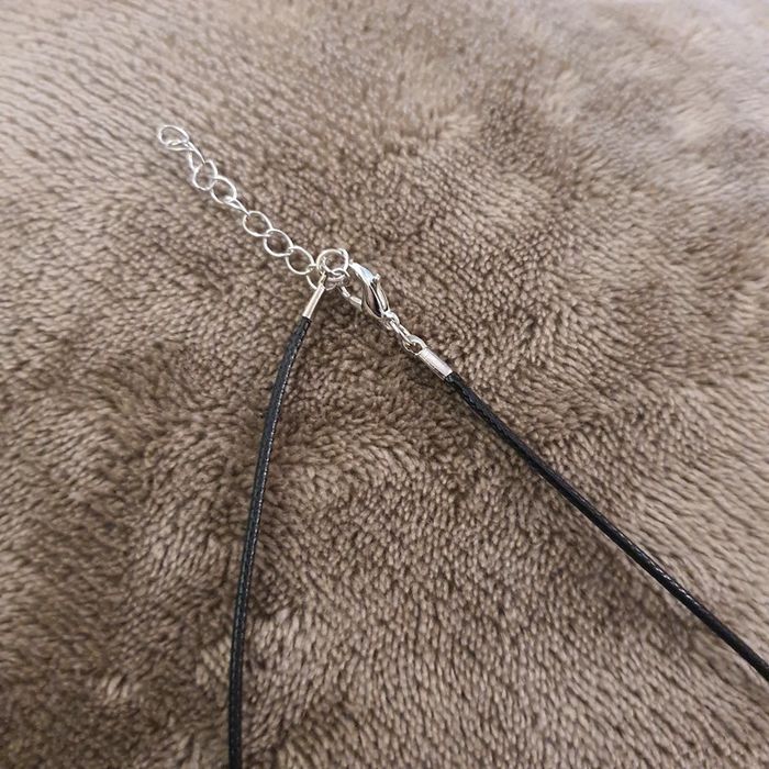 Collier cœur bleu marbré - photo numéro 4