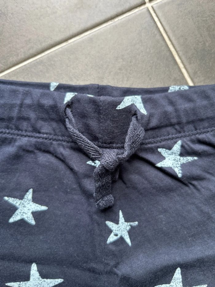 Ensemble lot t-shirt manches courtes lapin et short motif étoiles léger neuf Kiabi bébé garçon - photo numéro 4