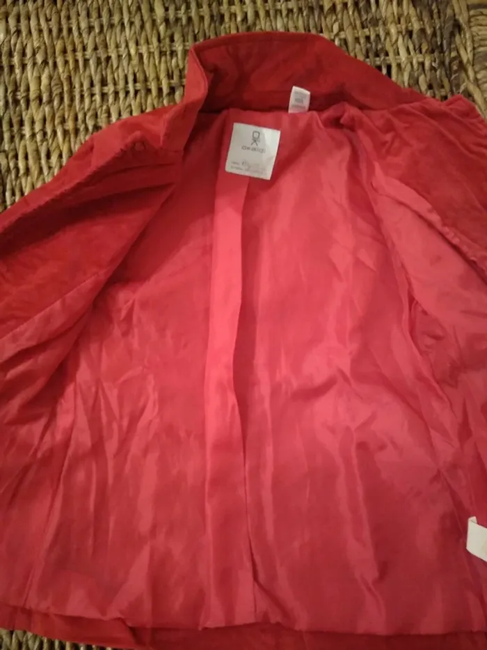 Veste Fille Velours Rouge - photo numéro 7