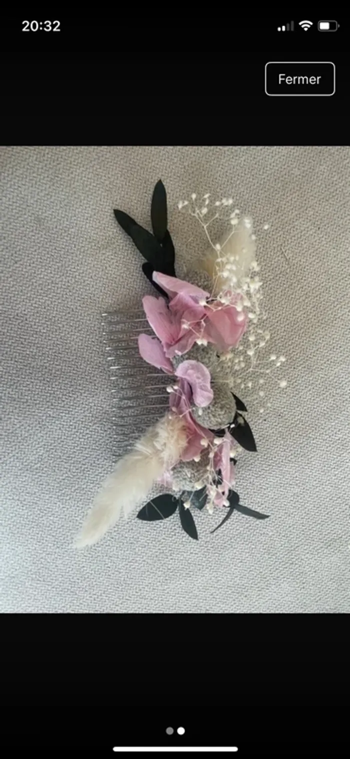 Peigne fleurs stabilisées - photo numéro 2
