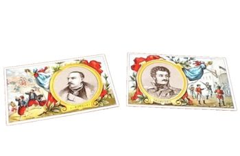 2 Chromos anciens -Maréchal Bosquet  et Daumesnil Pierre  