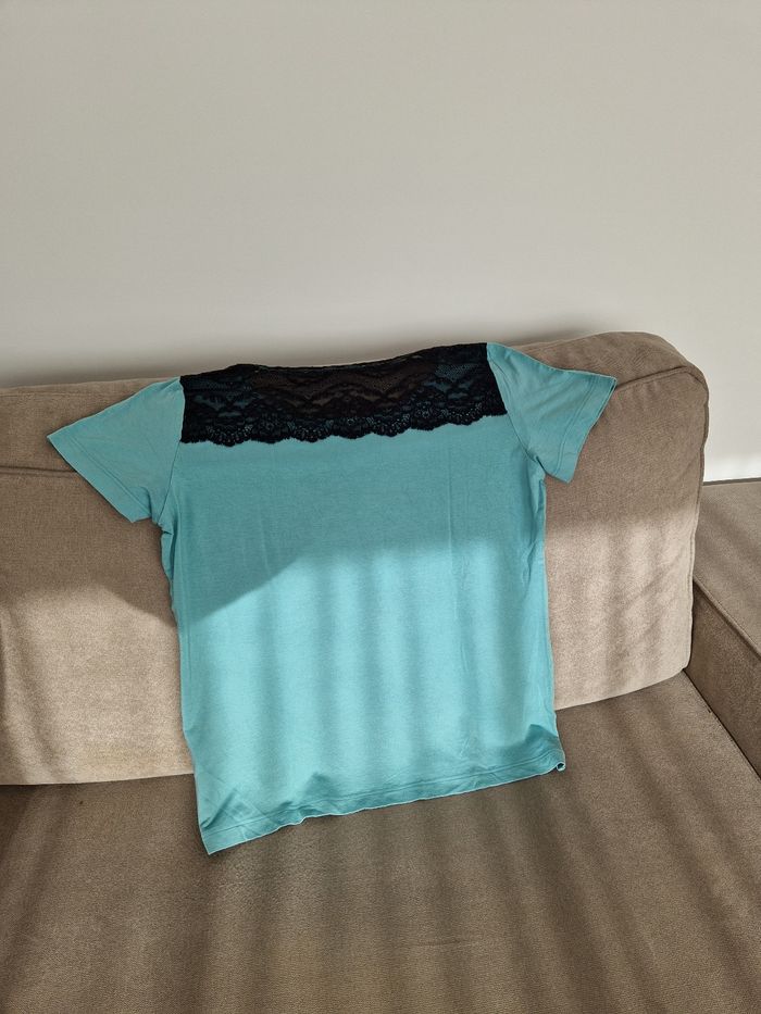 Tee-shirt bleu avec bordage noir dans le dos Armor-Lux - photo numéro 9