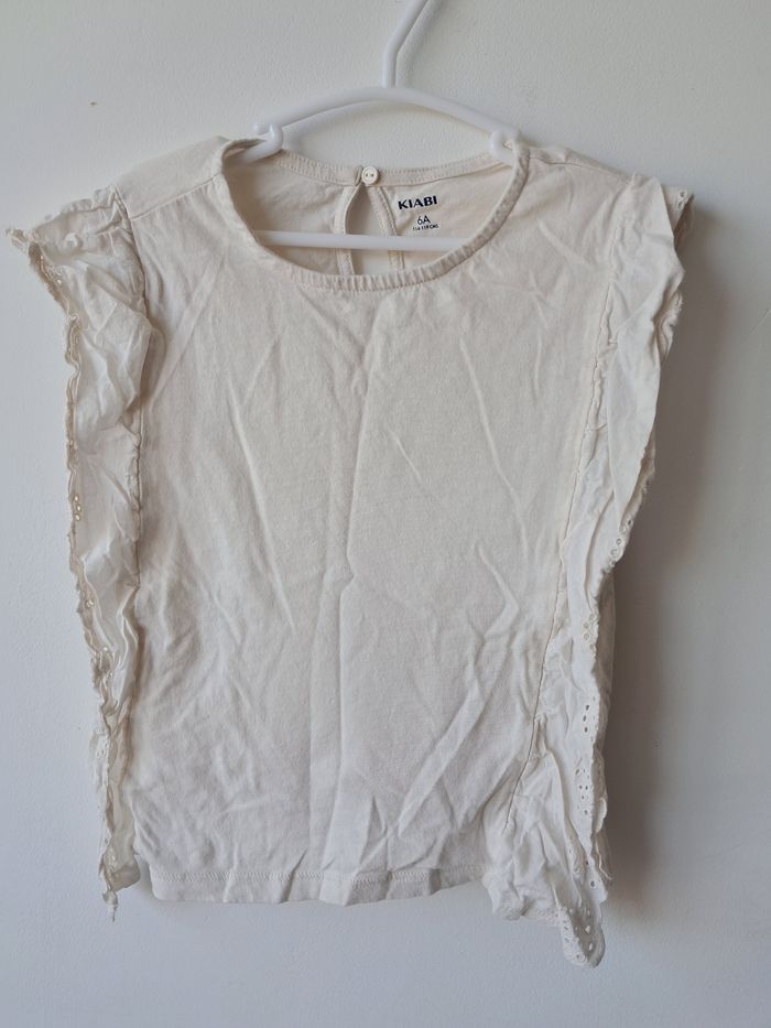Tes shirt debardeur manches volantees neuf 6 ans - photo numéro 1