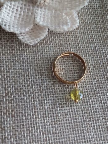 Bague acier inoxydable et pierre de péridot