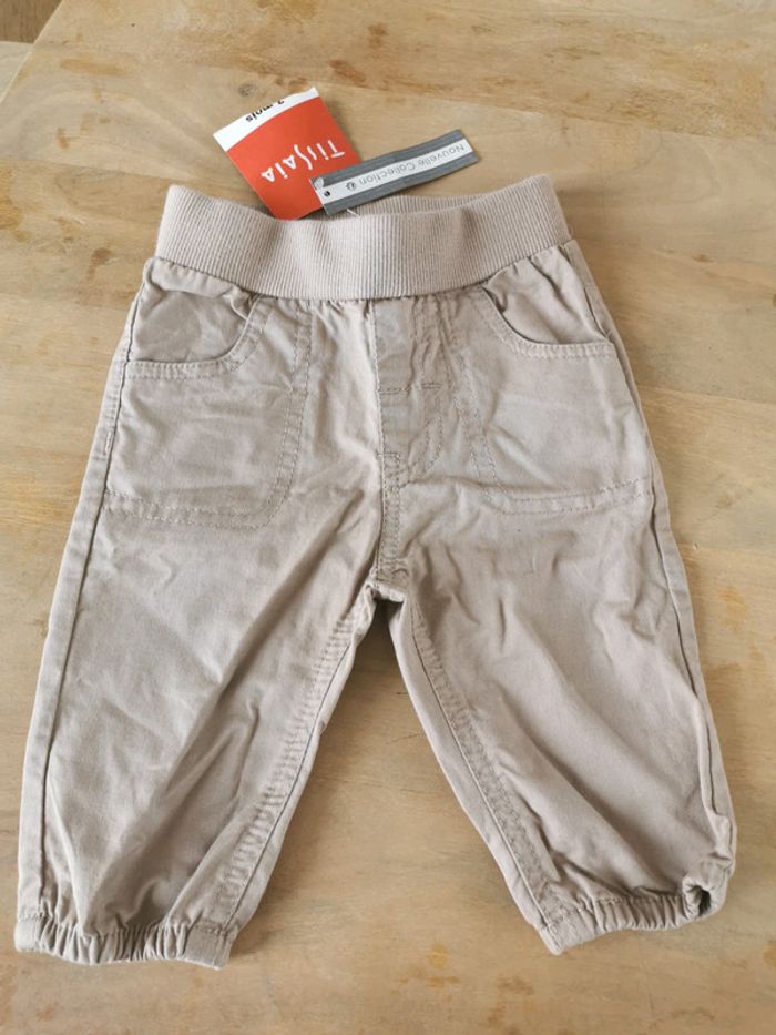 Pantalon d'été coton beige