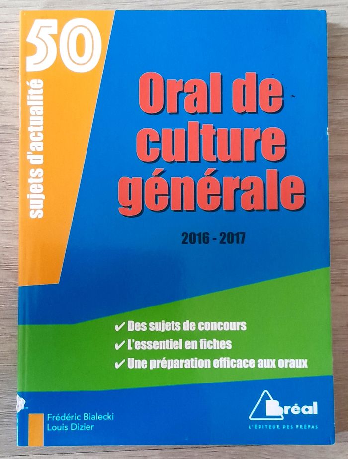 50 sujets d'actualités oral de culture générale