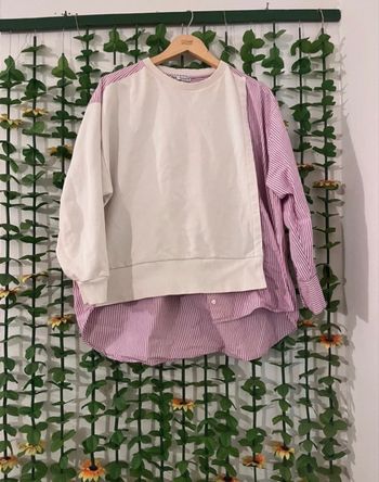 Sweat-shirt bi-matière original