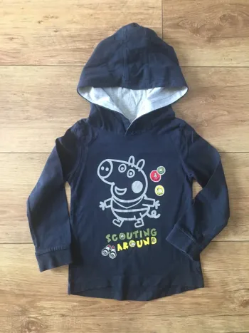 Tee-shirt ML à capuche Peppa Pig 3 ans