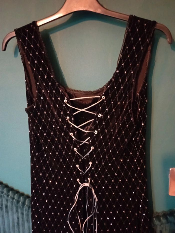 Robe longue de soirée velours noir