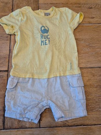Combi short 12 mois Brioche