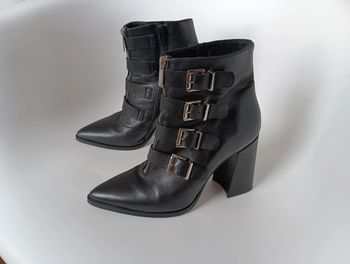 Bottines en cuir à talons Sacha premium taille 40