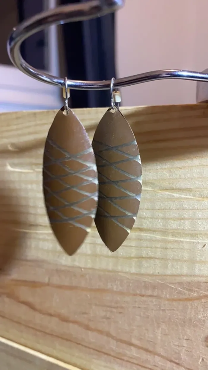 Boucles d’oreilles forme feuille