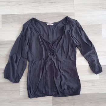 Chemisier femme violet à manches 3/4 Camaïeu taille M