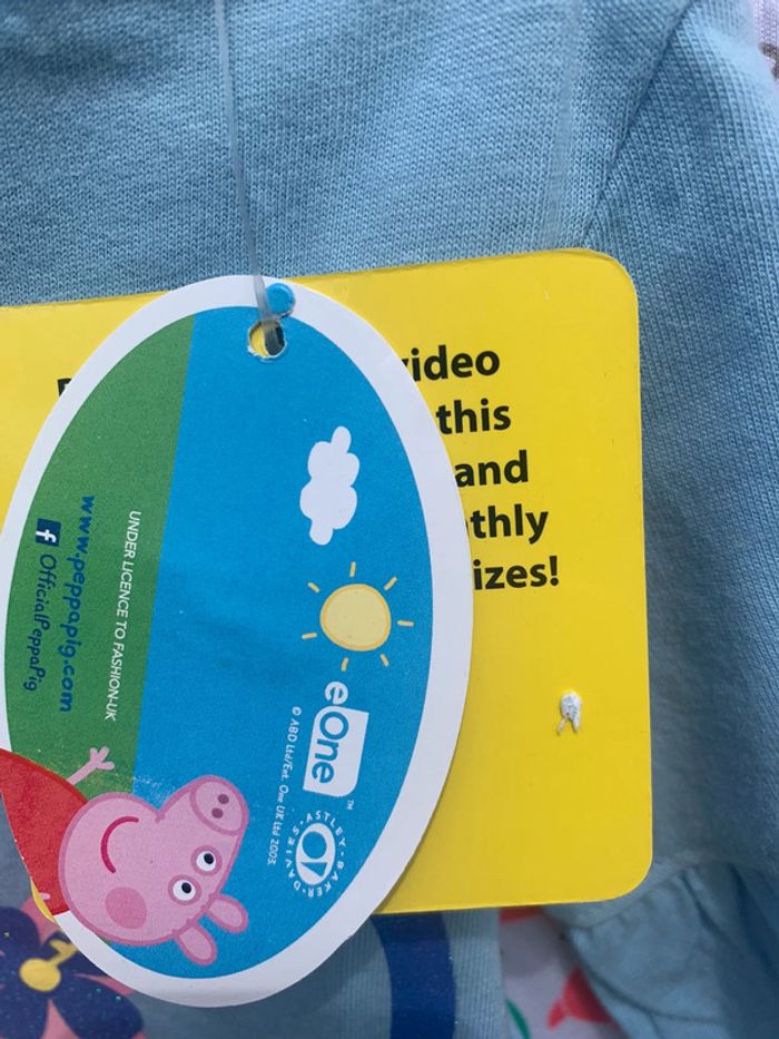 2 t-shirt neuf avec étiquette peppa pig - photo numéro 5