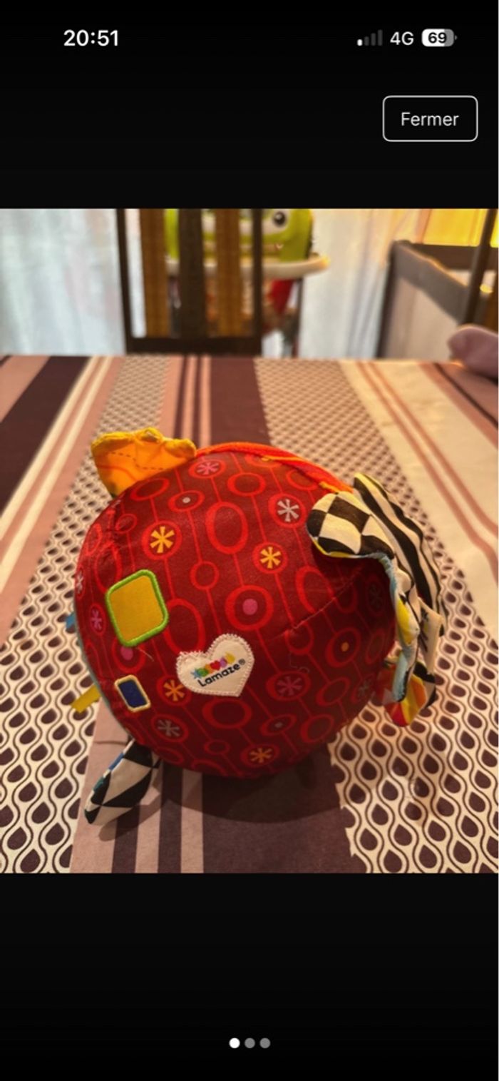 Peluche poisson globe lamaze