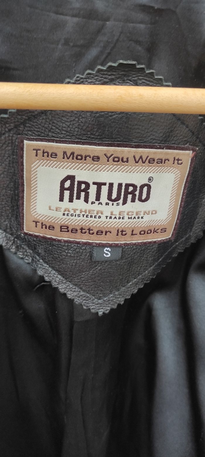 Veste en cuir d'agneau arturo taille S - photo numéro 7